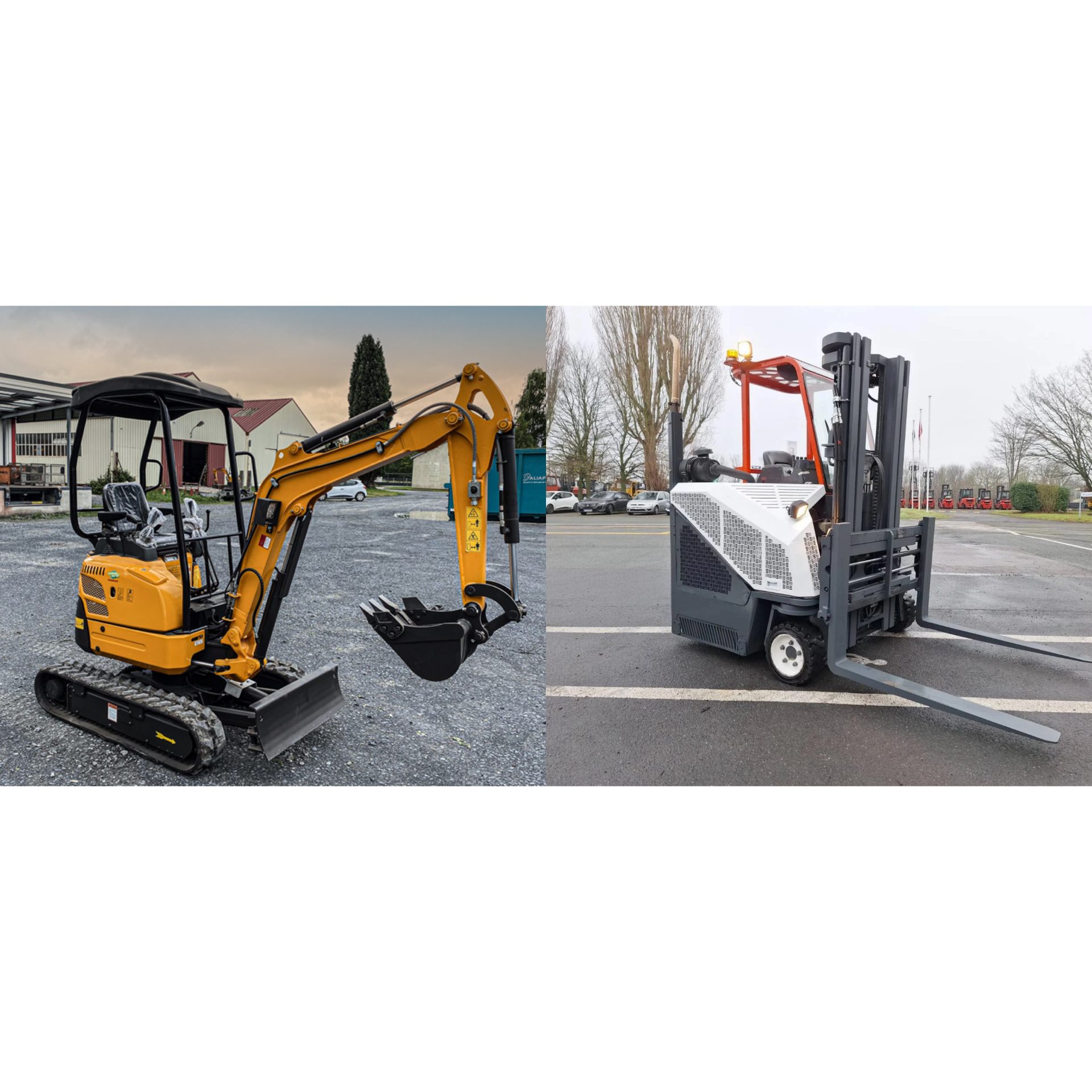 Engin de chantier et chariot élévateur